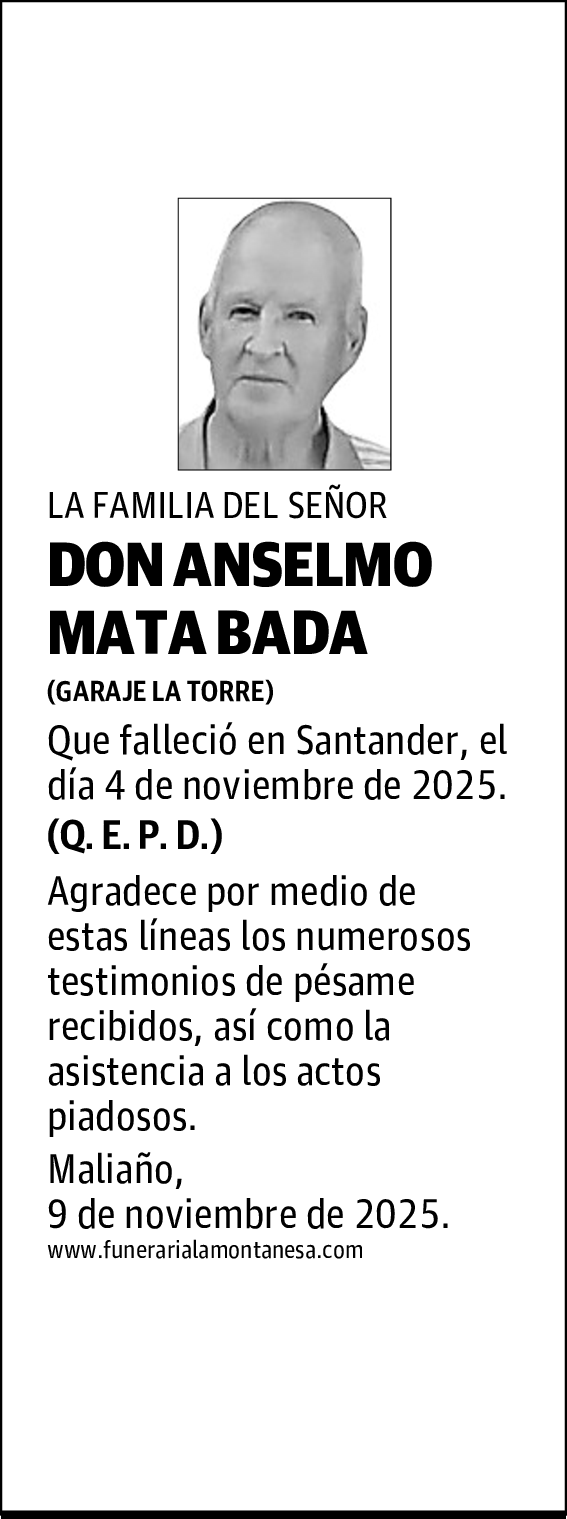 DON ANSELMO MATA BADA