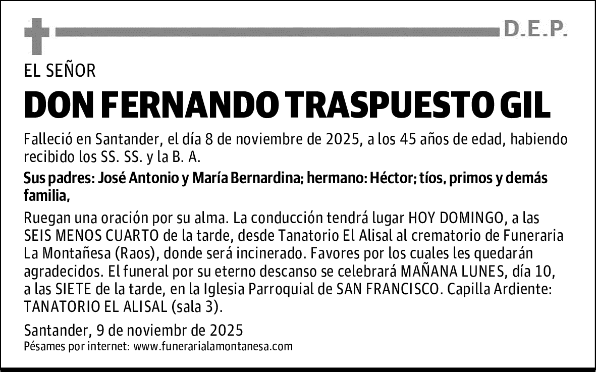 DON FERNANDO TRASPUESTO GIL