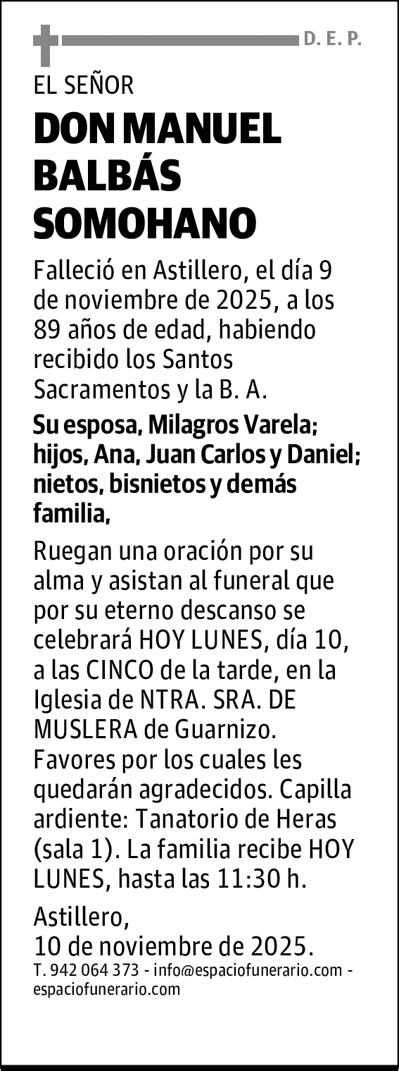 DON MANUEL BALBÁS SOMOHANO