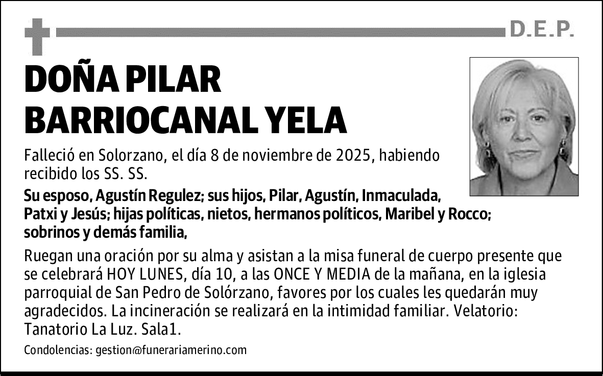 DOÑA PILAR BARRIOCANAL YELA