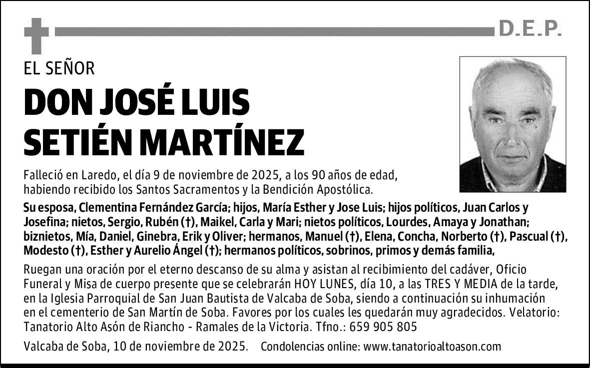 DON JOSÉ LUIS SETIÉN MARTÍNEZ