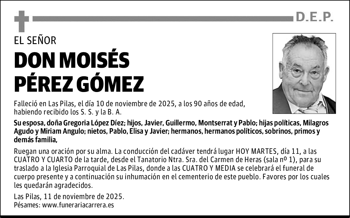 DON MOISÉS PÉREZ GÓMEZ