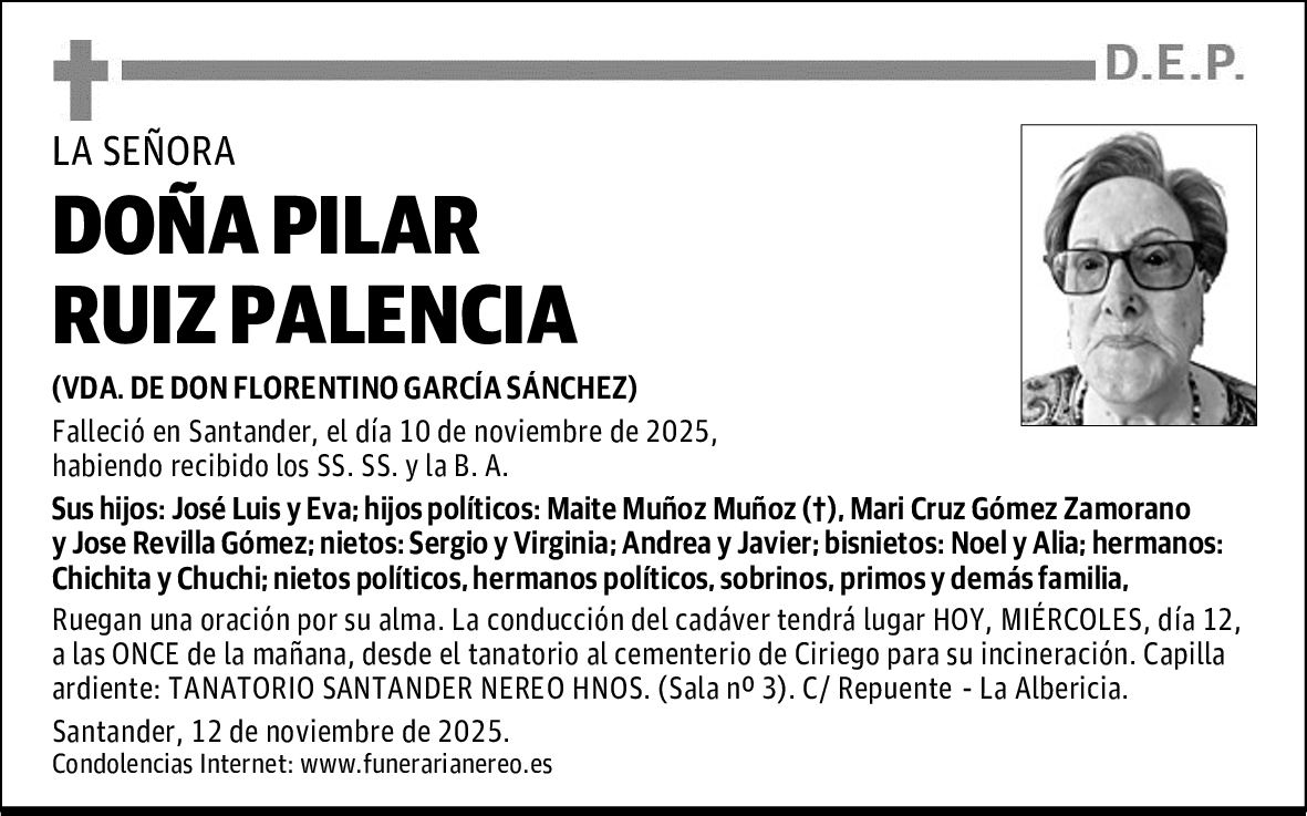 DOÑA PILAR RUIZ PALENCIA