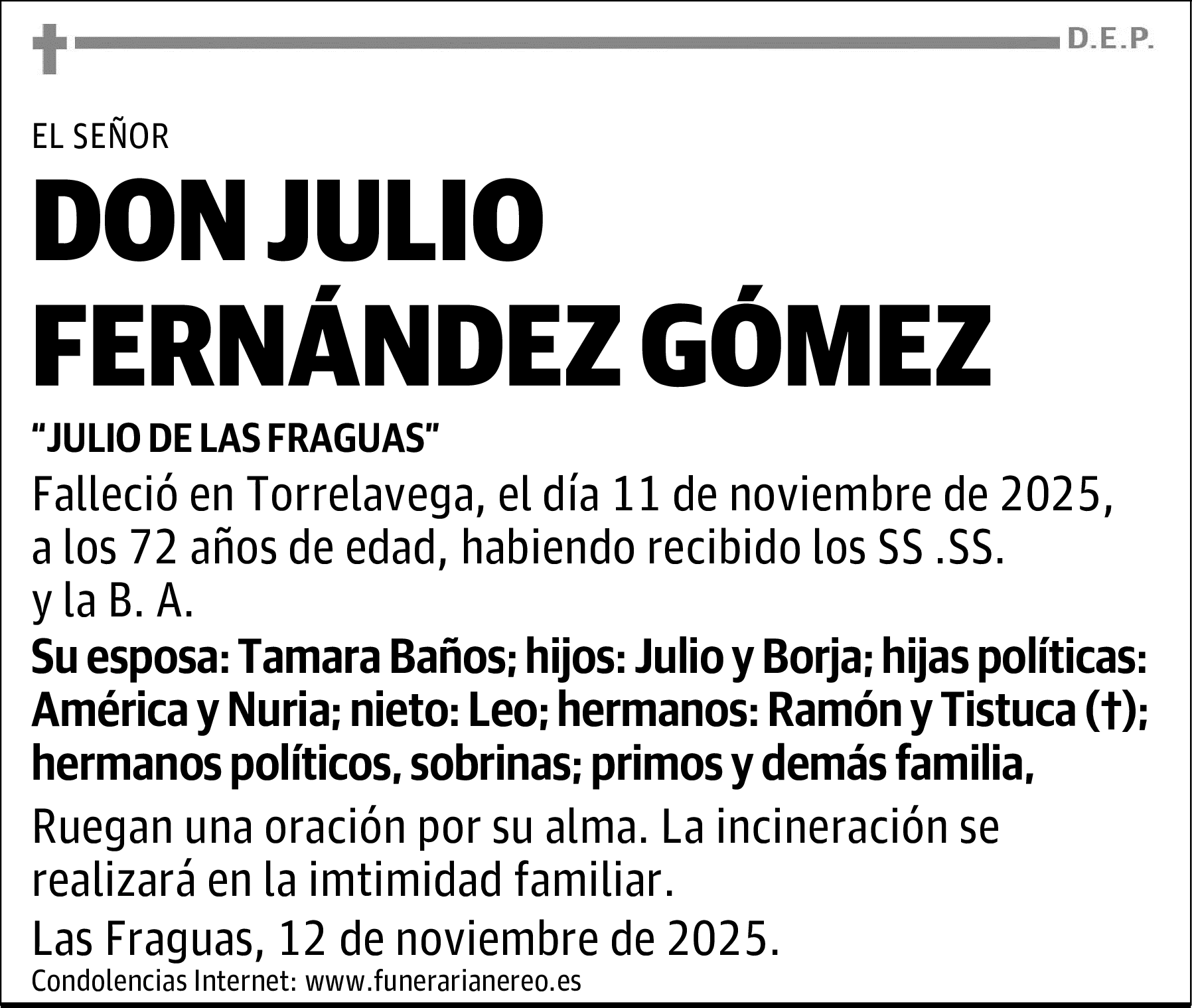 DON JULIO FERNÁNDEZ GÓMEZ