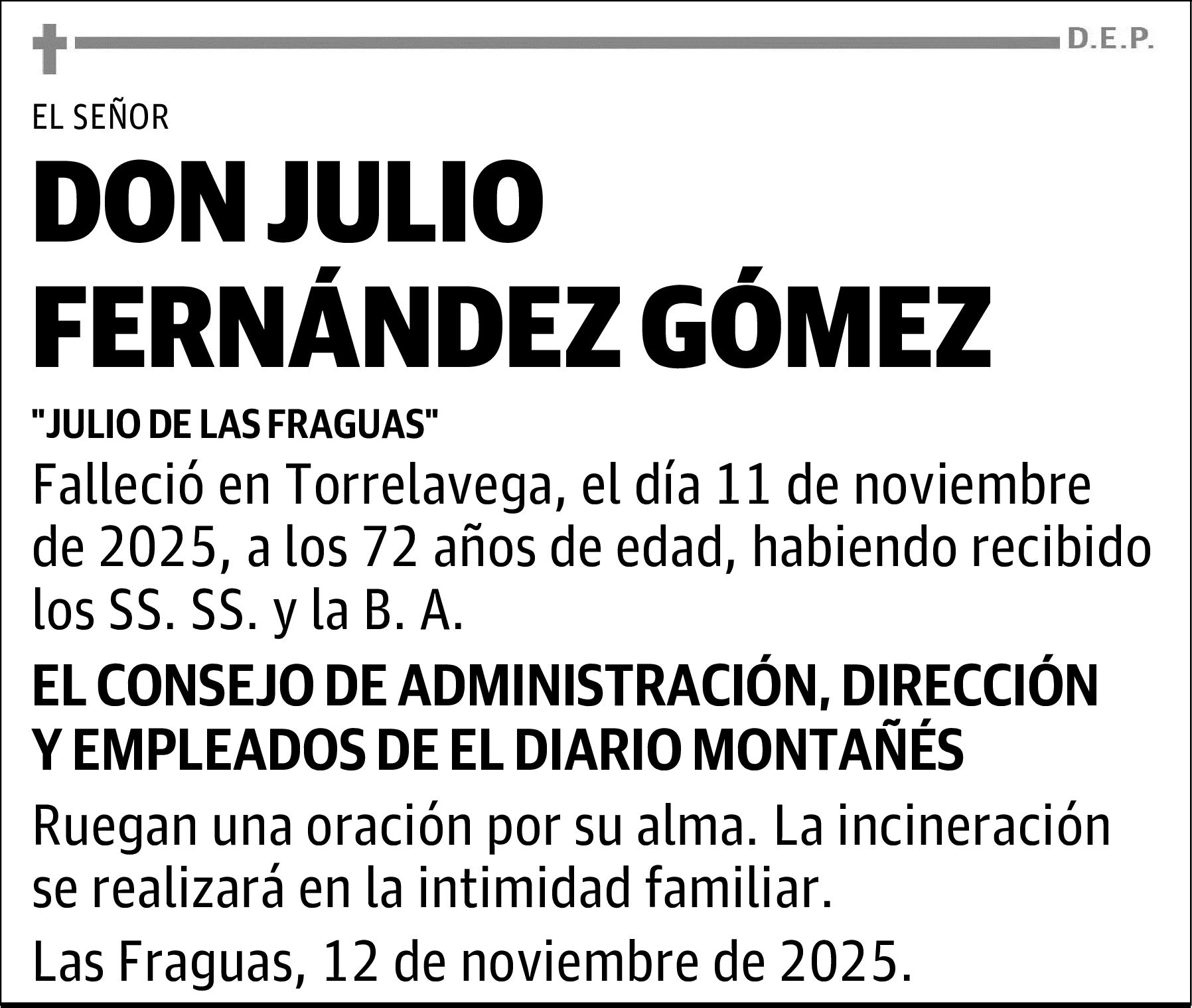 DON JULIO FERNÁNDEZ GÓMEZ