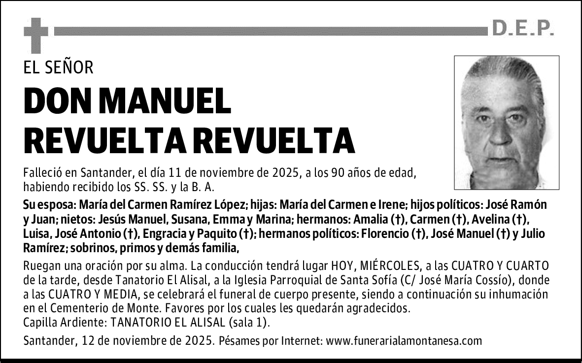 DON MANUEL REVUELTA REVUELTA
