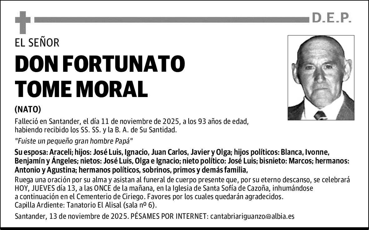 DON FORTUNATO TOME MORAL