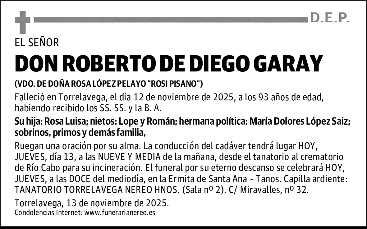 DON ROBERTO DE DIEGO GARAY