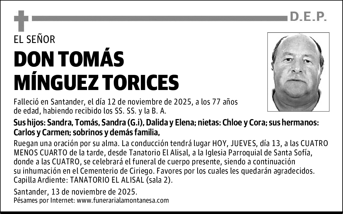DON TOMÁS MÍNGUEZ TORICES