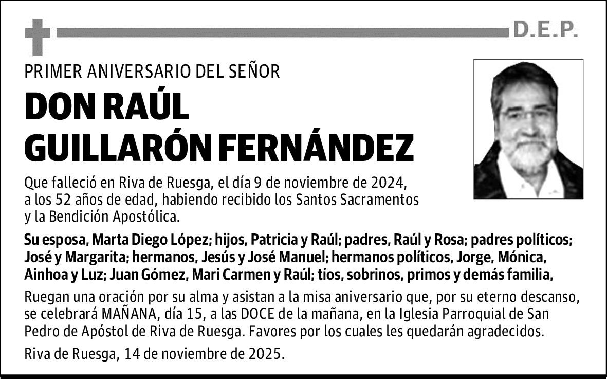 DON RAÚL GUILLARÓN FERNÁNDEZ