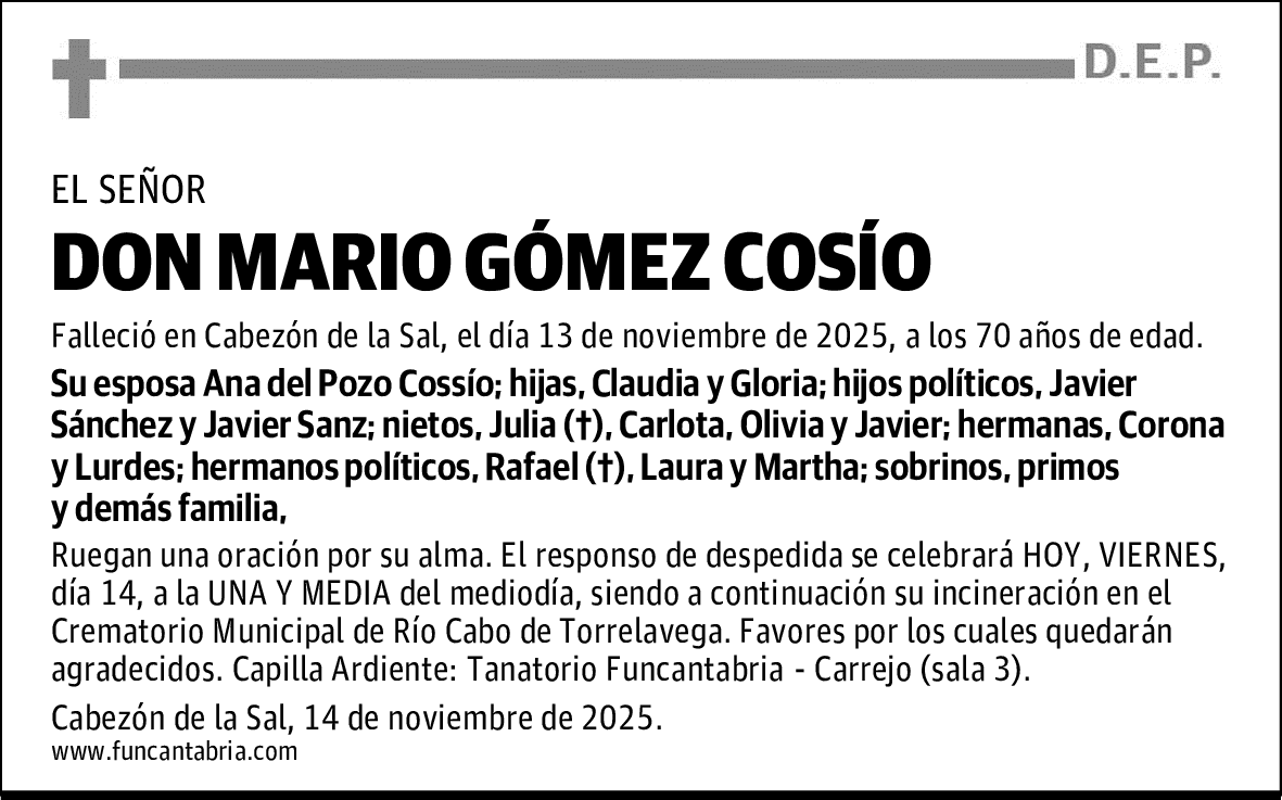 DON MARIO GÓMEZ COSÍO