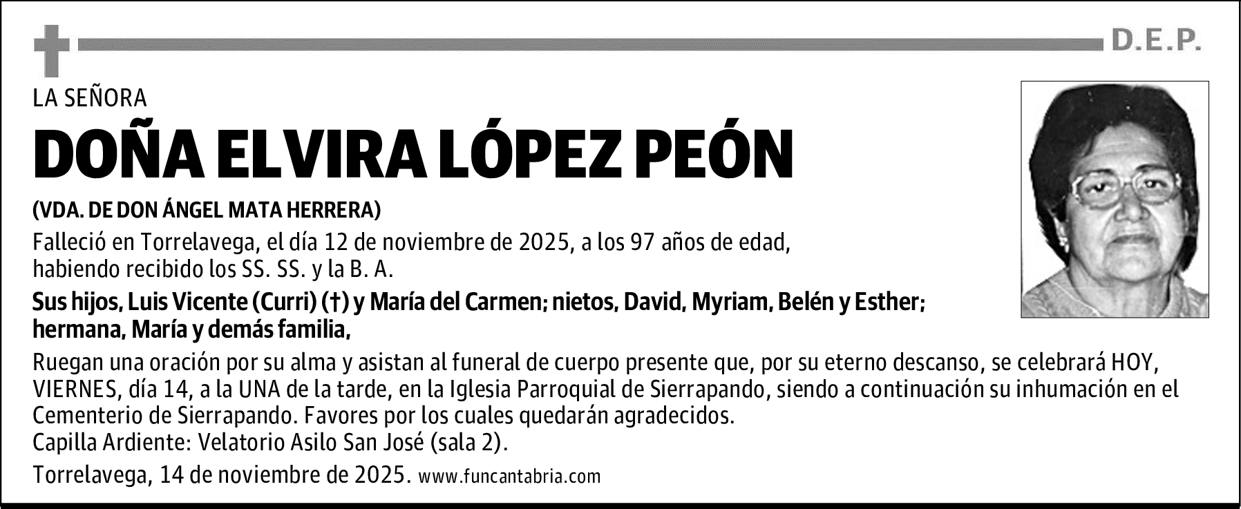 DOÑA ELVIRA LÓPEZ PEÓN