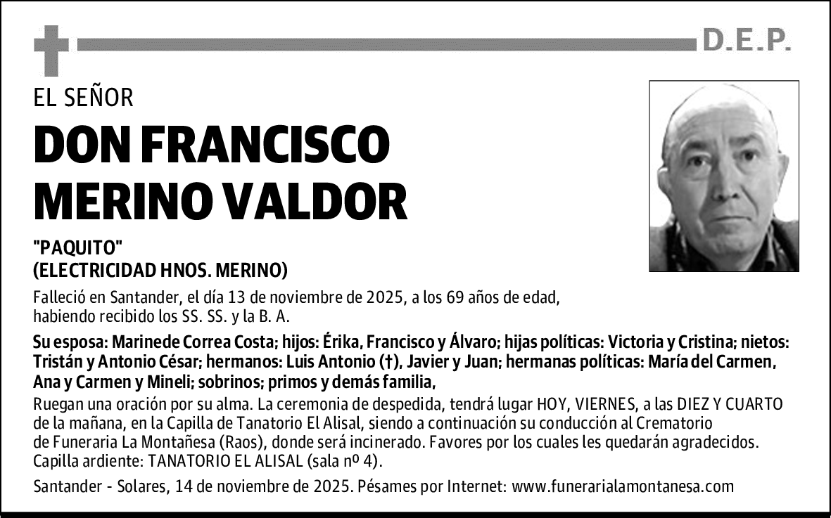 DON FRANCISCO MERINO VALDOR