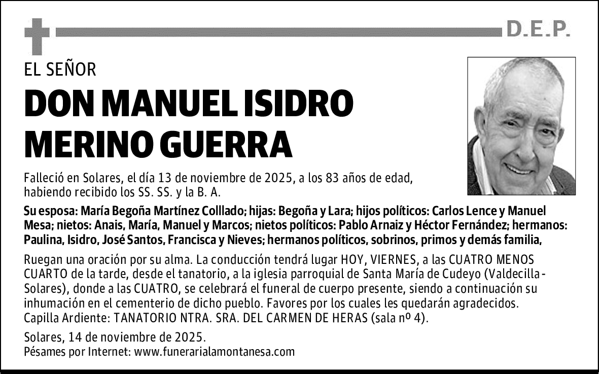 DON MANUEL ISIDRO MERINO GUERRA