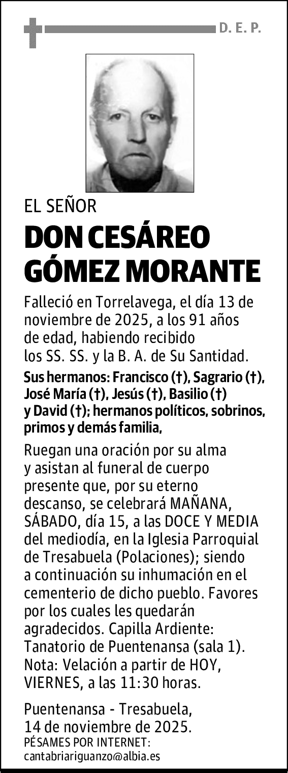 DON CESÁREO GÓMEZ MORANTE