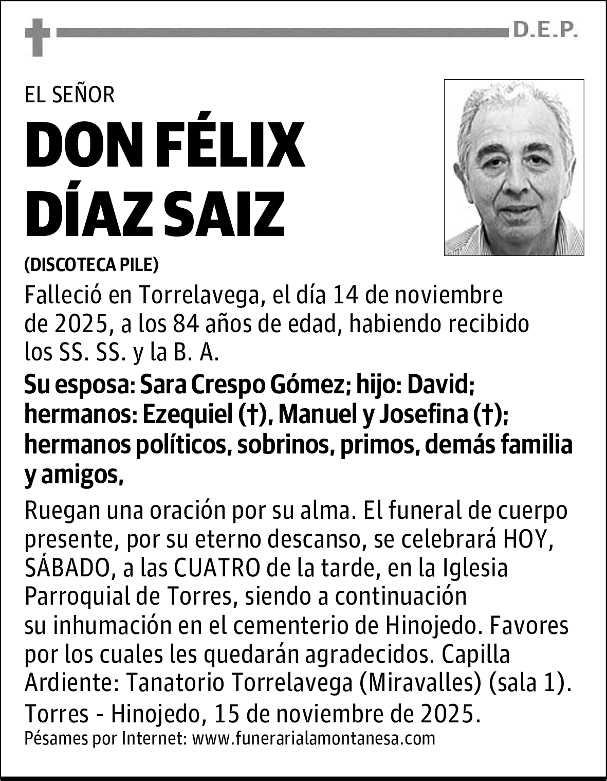 DON FÉLIX DÍAZ SAIZ