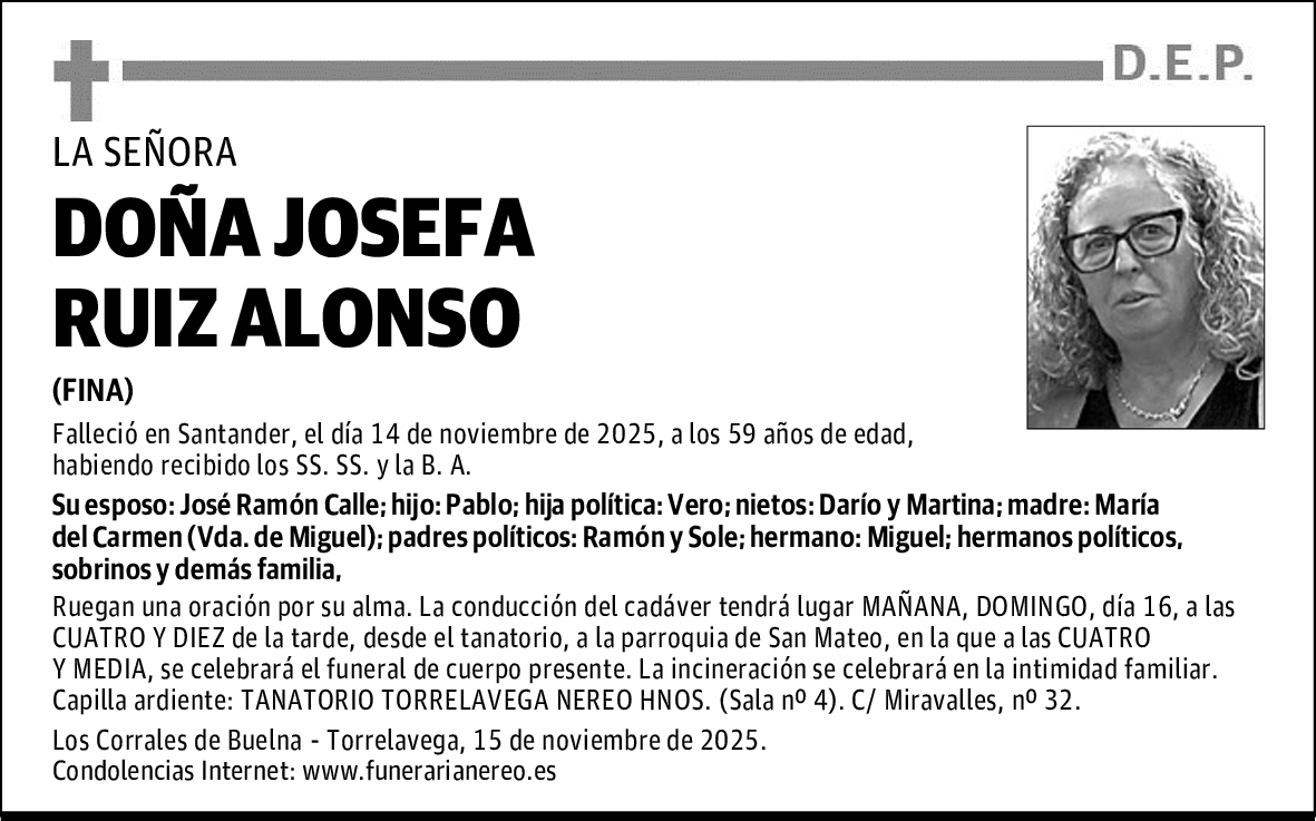 DOÑA JOSEFA RUIZ ALONSO