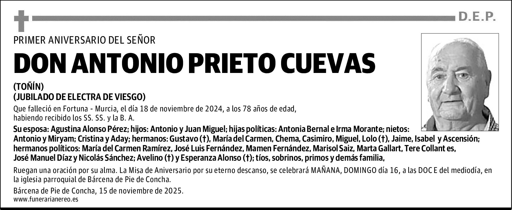 DON ANTONIO PRIETO CUEVAS