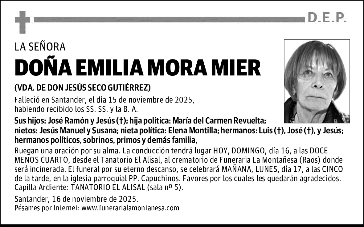 DOÑA EMILIA MORA MIER