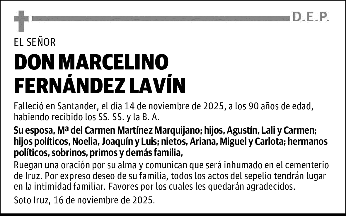 DON MARCELINO FERNÁNDEZ LAVÍN