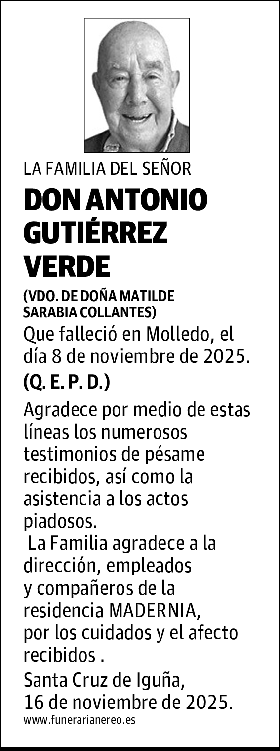 DON ANTONIO GUTIÉRREZ VERDE