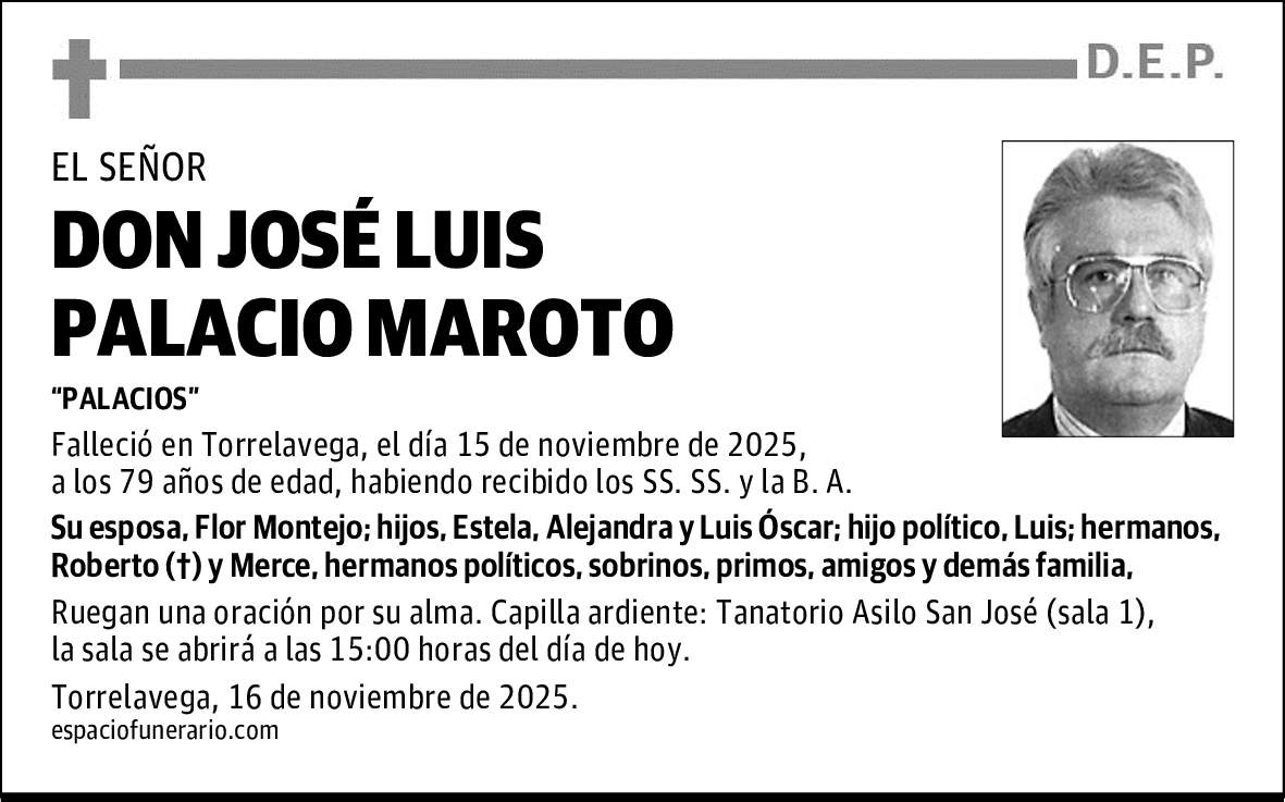 DON JOSÉ LUIS PALACIO MAROTO