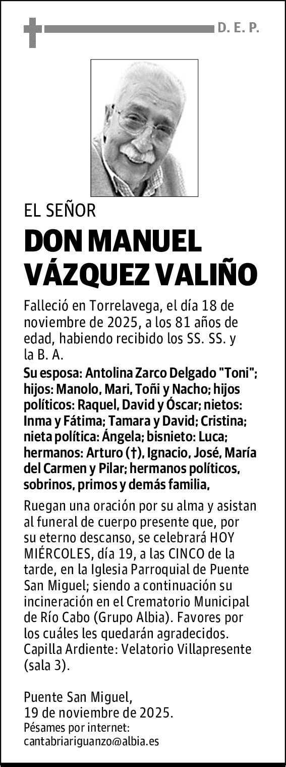 DON MANUEL VÁZQUEZ VALIÑO