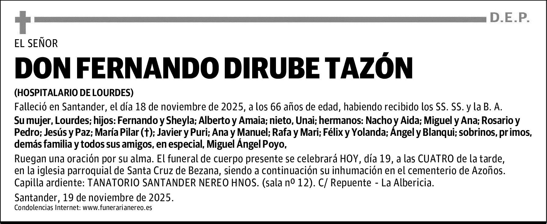 DON FERNANDO DIRUBE TAZÓN