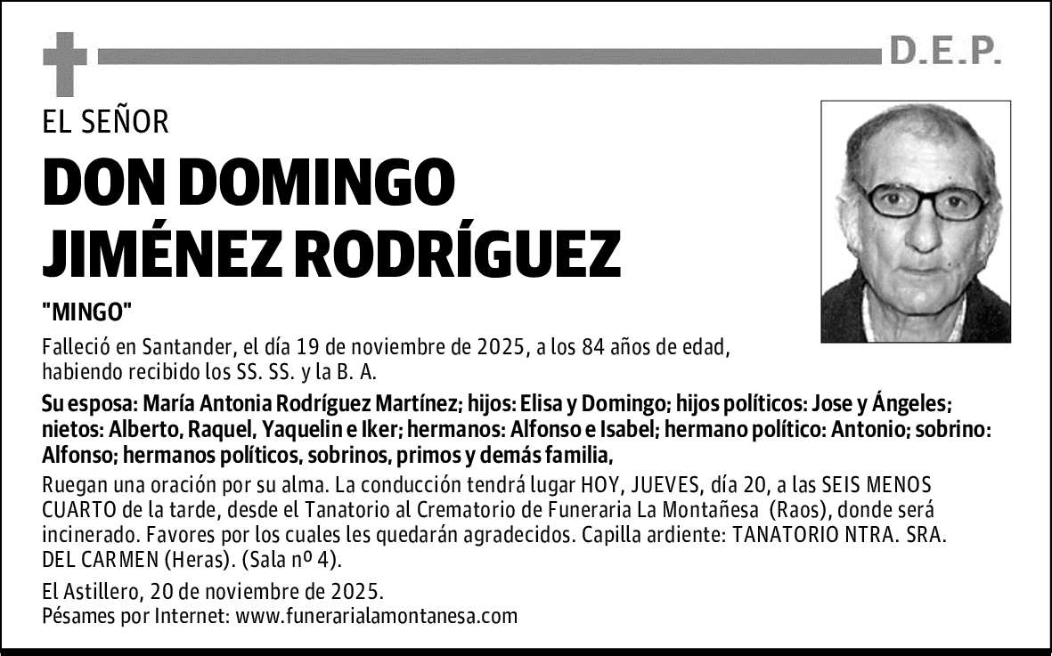 DON DOMINGO JIMÉNEZ RODRÍGUEZ
