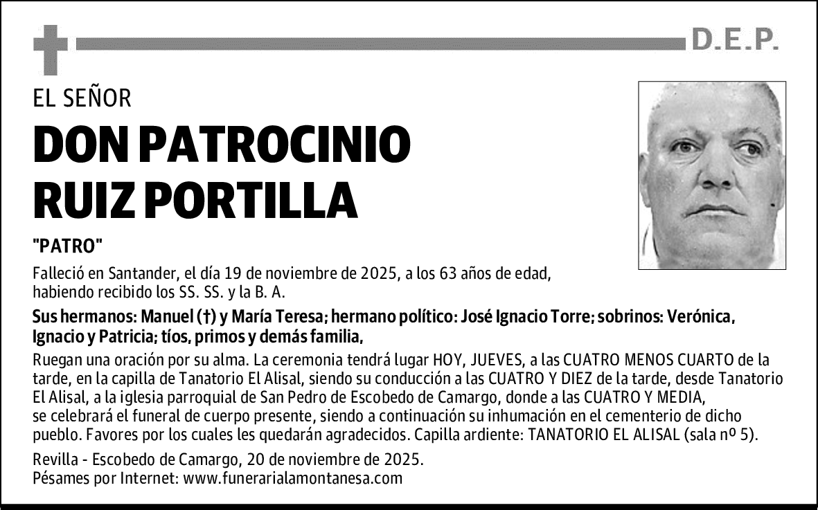 DON PATROCINIO RUIZ PORTILLA