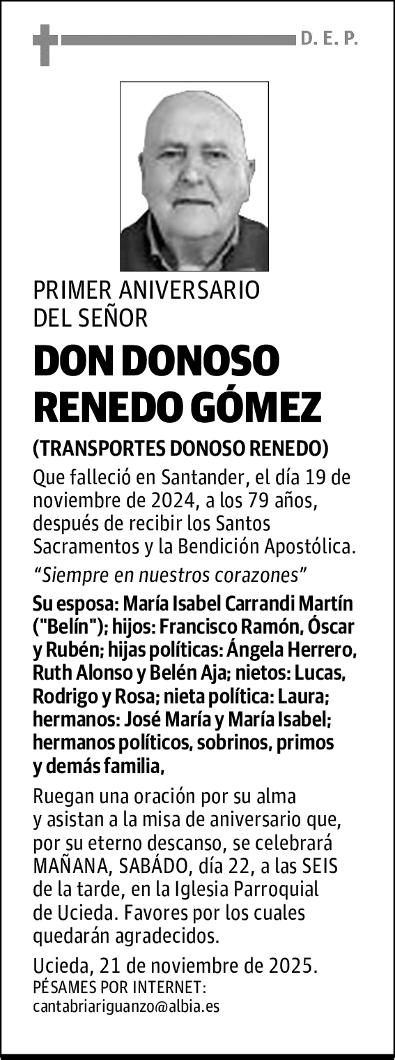 DON DONOSO RENEDO GÓMEZ