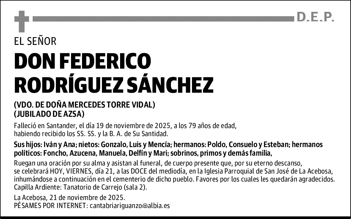 DON FEDERICO RODRÍGUEZ SÁNCHEZ