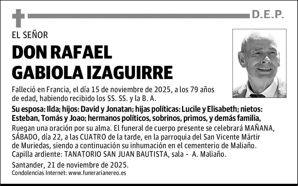 DON RAFAEL GABIOLA IZAGUIRRE