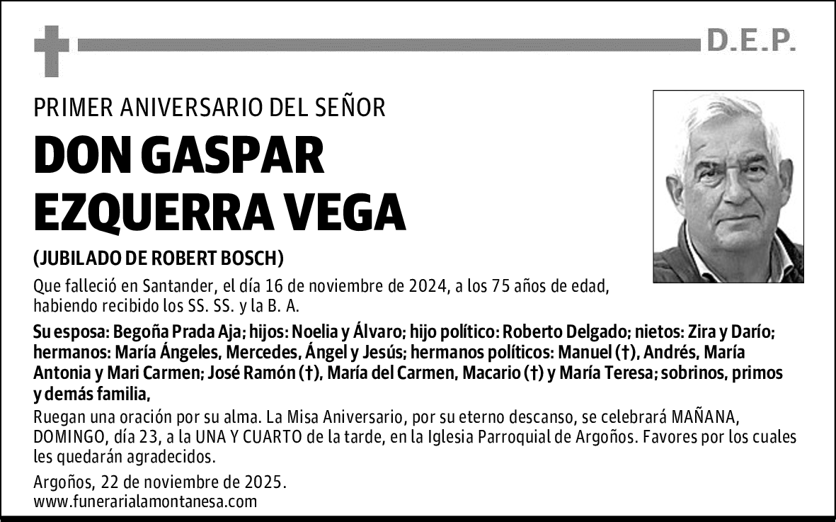 DON GASPAR EZQUERRA VEGA