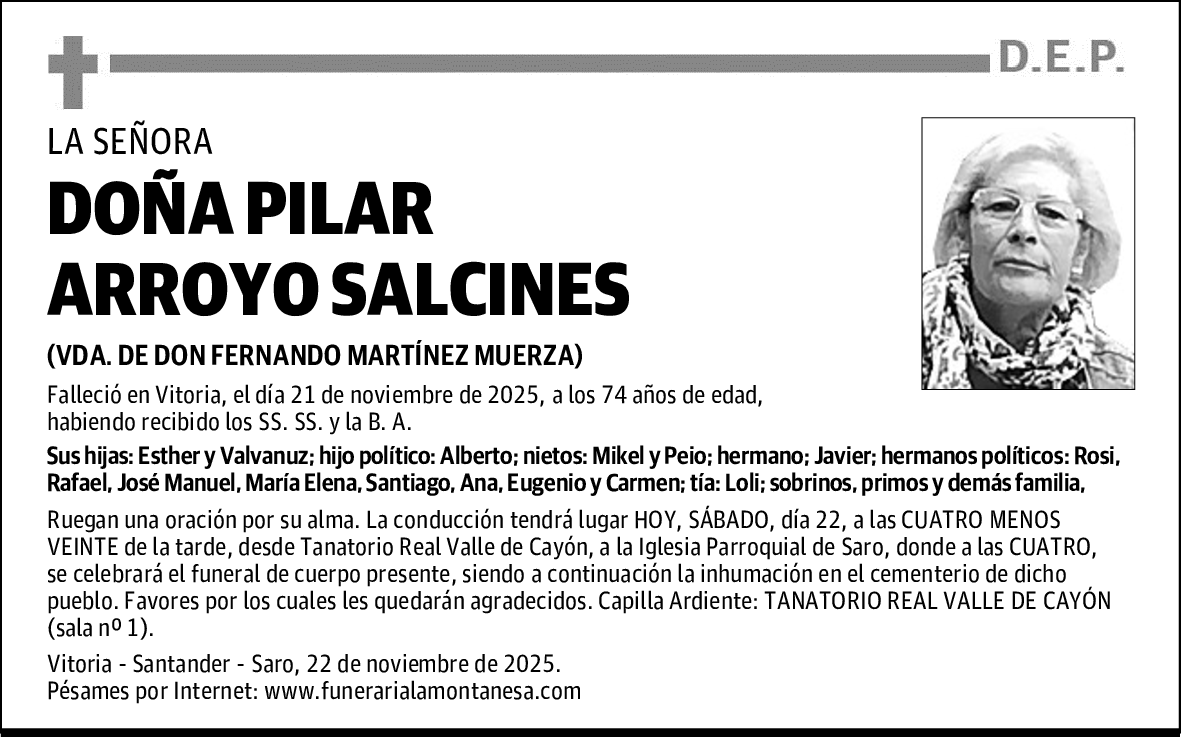 DOÑA PILAR ARROYO SALCINES