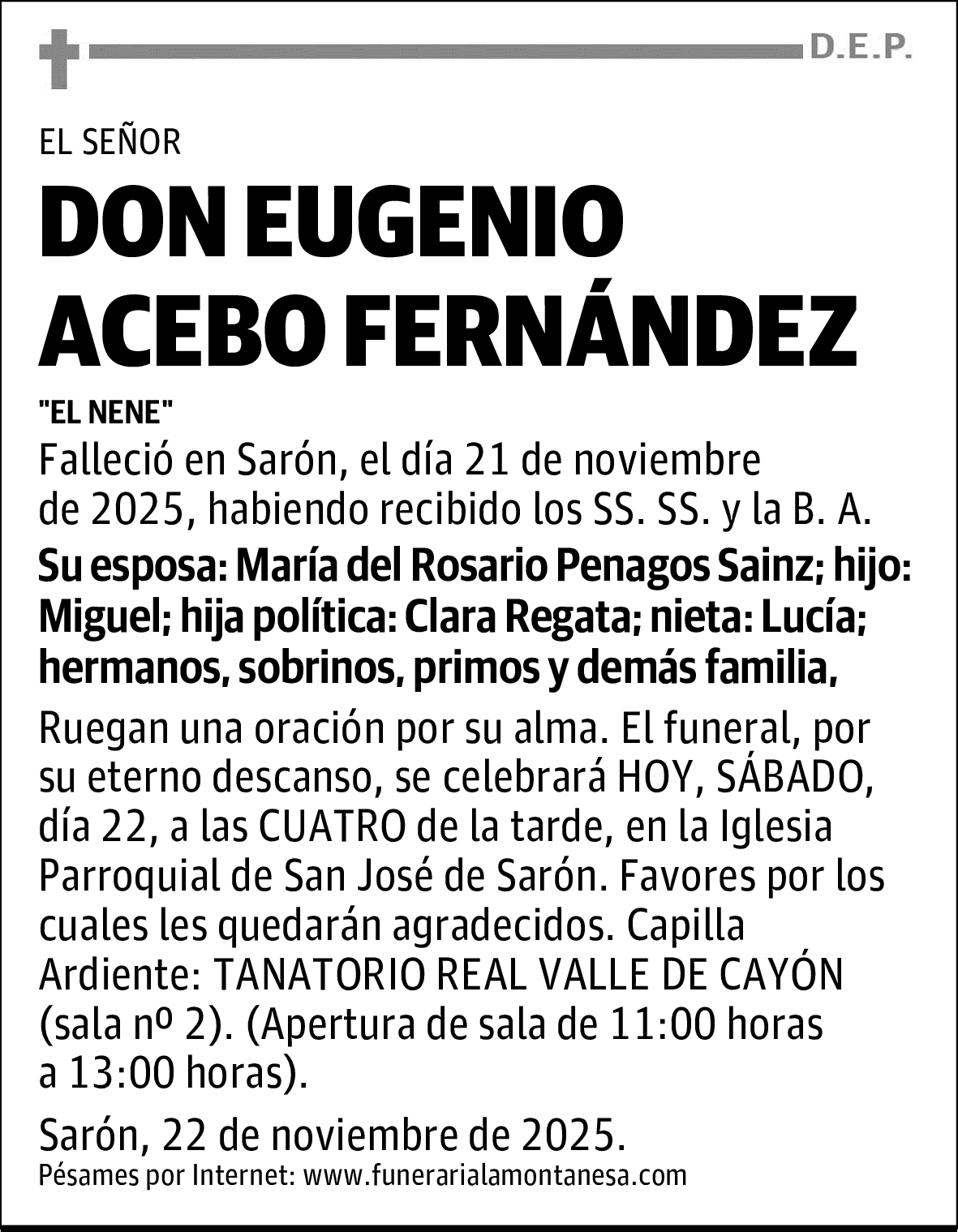 DON EUGENIO ACEBO FERNÁNDEZ