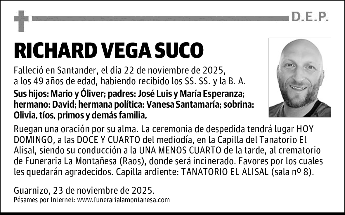 RICHARD VEGA SUCO