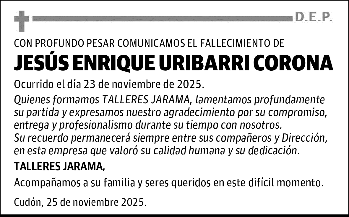 JESÚS ENRIQUE URIBARRI CORONA