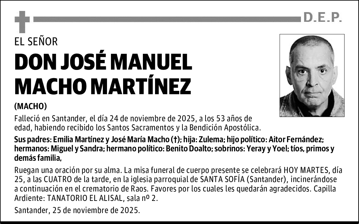 DON JOSÉ MANUEL MACHO MARTÍNEZ