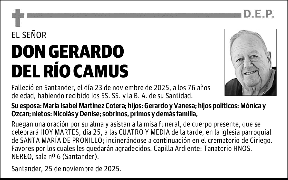 DON GERARDO DEL RÍO CAMUS