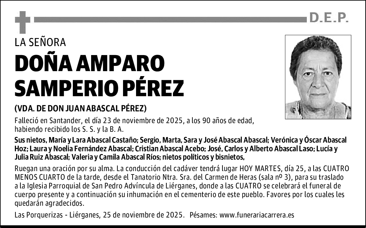 DOÑA AMPARO SAMPERIO PÉREZ