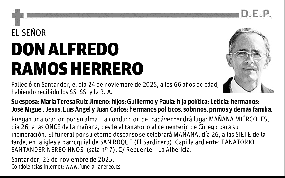 DON ALFREDO RAMOS HERRERO