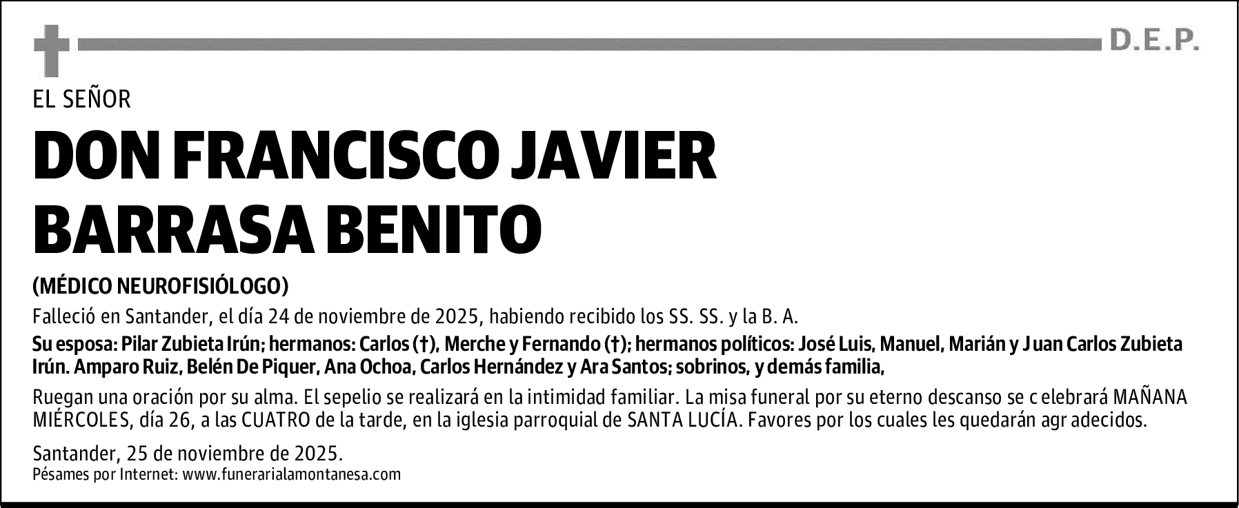 DON FRANCISCO JAVIER BARRASA BENITO