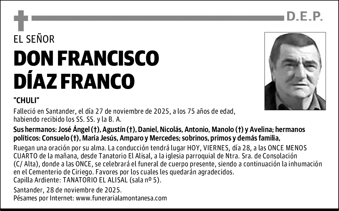 DON FRANCISCO DÍAZ FRANCO