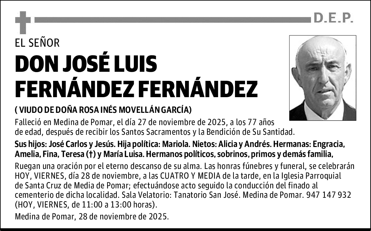 DON JOSÉ LUIS FERNANDEZ FERNANDEZ