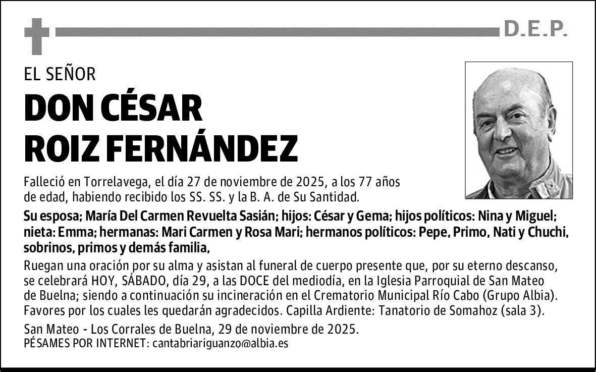 DON CÉSAR ROIZ FERNÁNDEZ