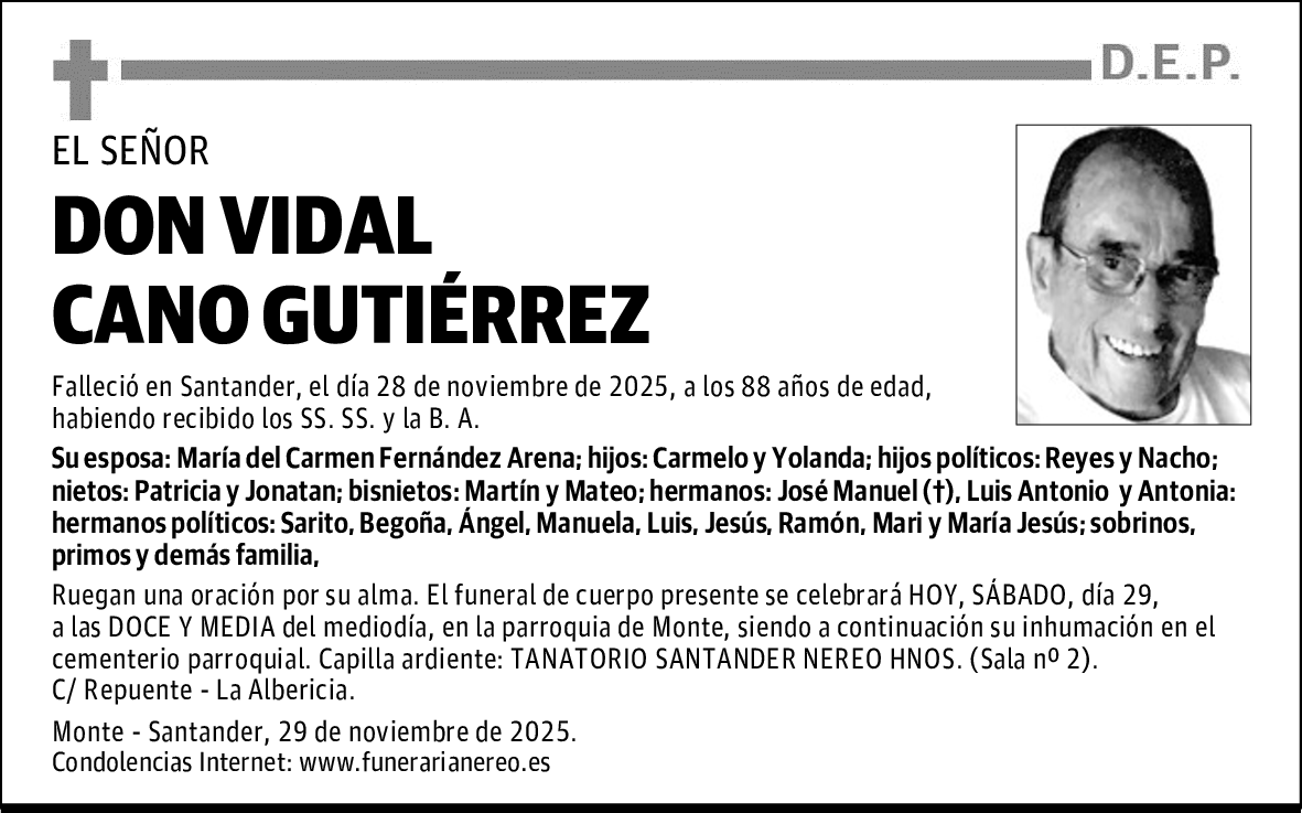 DON VIDAL CANO GUTIÉRREZ