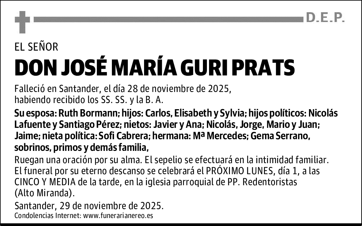 DON JOSÉ MARÍA GURI PRATS