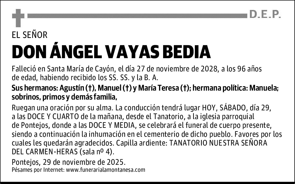DON ÁNGEL VAYAS BEDIA