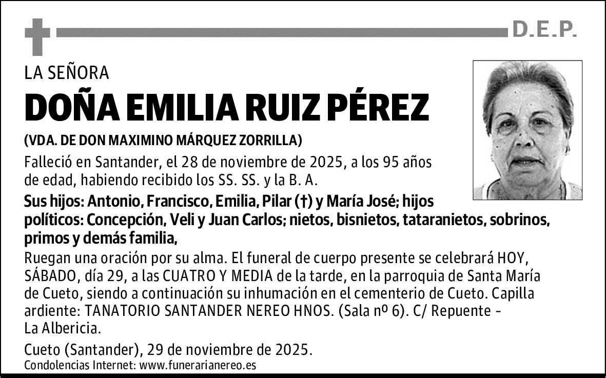 DOÑA EMILIA RUIZ PÉREZ
